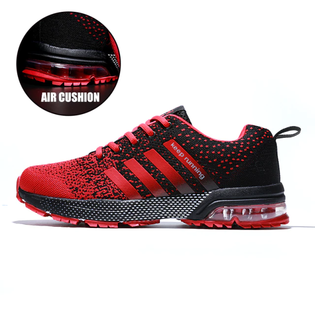 Light & Orthopaedic Comfort Sneakers with Cushioning – Movix Air-Red-3-The Livary