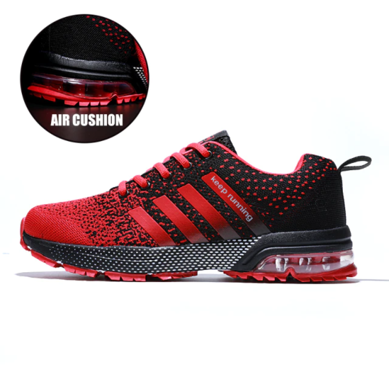 Lightweight Orthopaedic Sneakers - AeroFlex-Red-3.5-The Livary