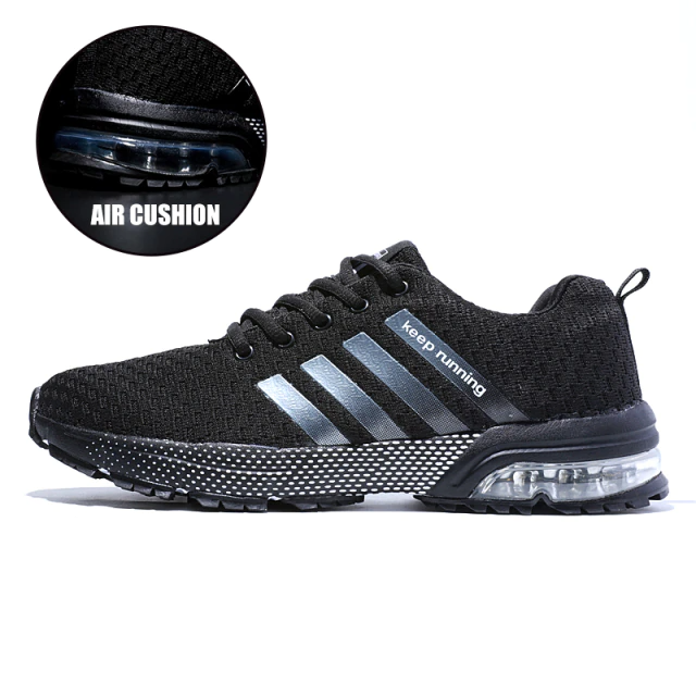Light & Orthopaedic Comfort Sneakers with Cushioning – Movix Air-Black-3-The Livary