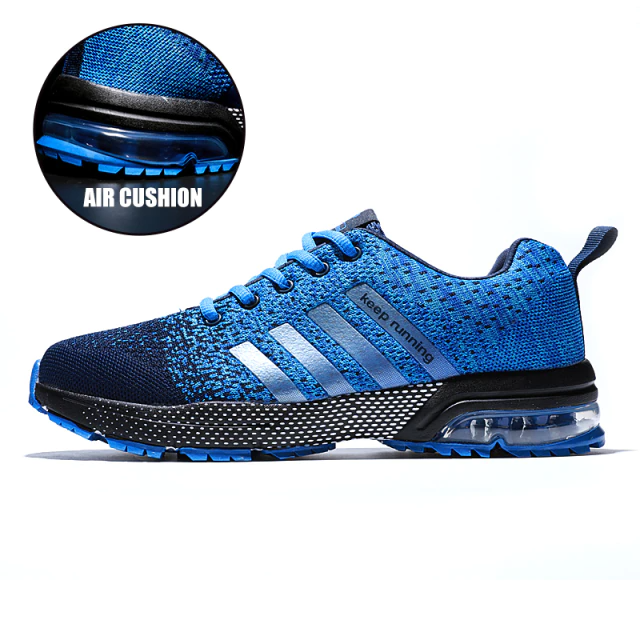 Light & Orthopaedic Comfort Sneakers with Cushioning – Movix Air-Blue-3-The Livary