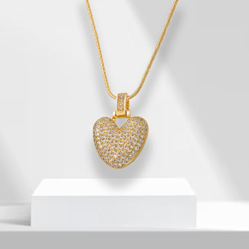 Bubble Letters Necklace with Pendant - LuxeLette-V-The Livary