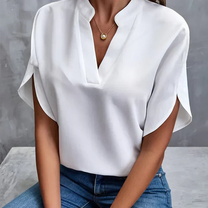 Elegant and Lightweight Ladies' Blouse – Isabella-White-XS-The Livary