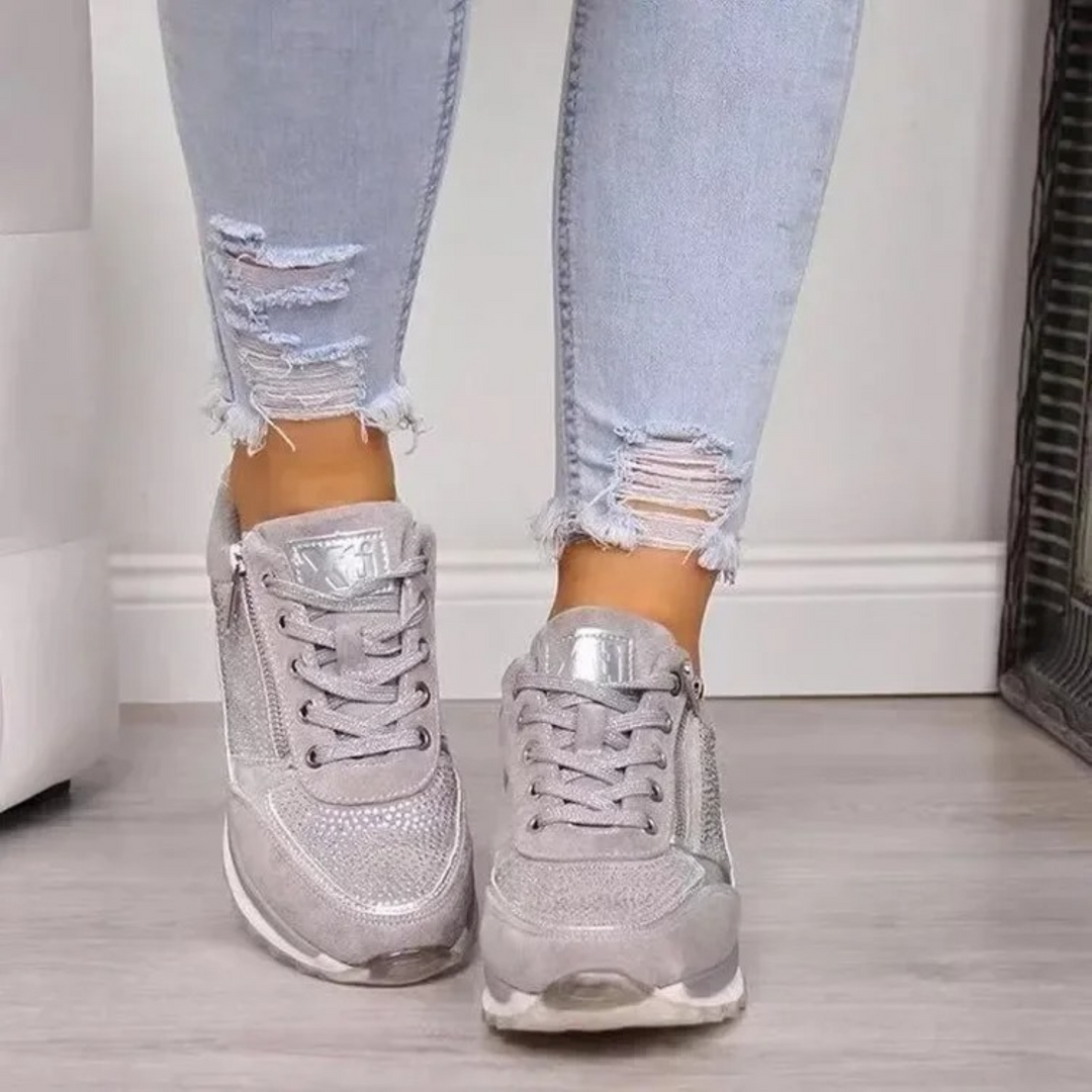Comfortable Waterproof Women's Shoes - SolEase-Gray-2.0-The Livary