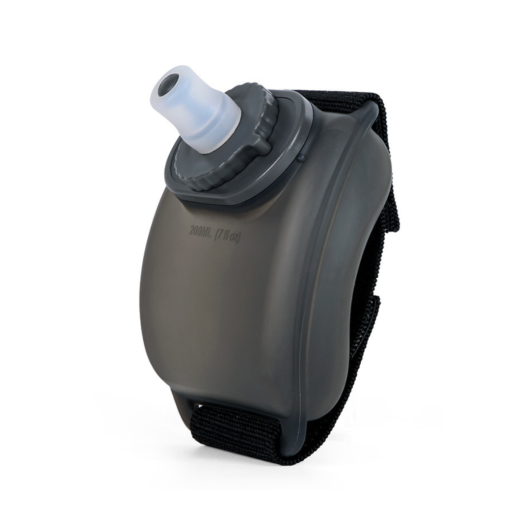 Adjustable Compact Wrist Water Bottle - FlowBand-Black-The Livary