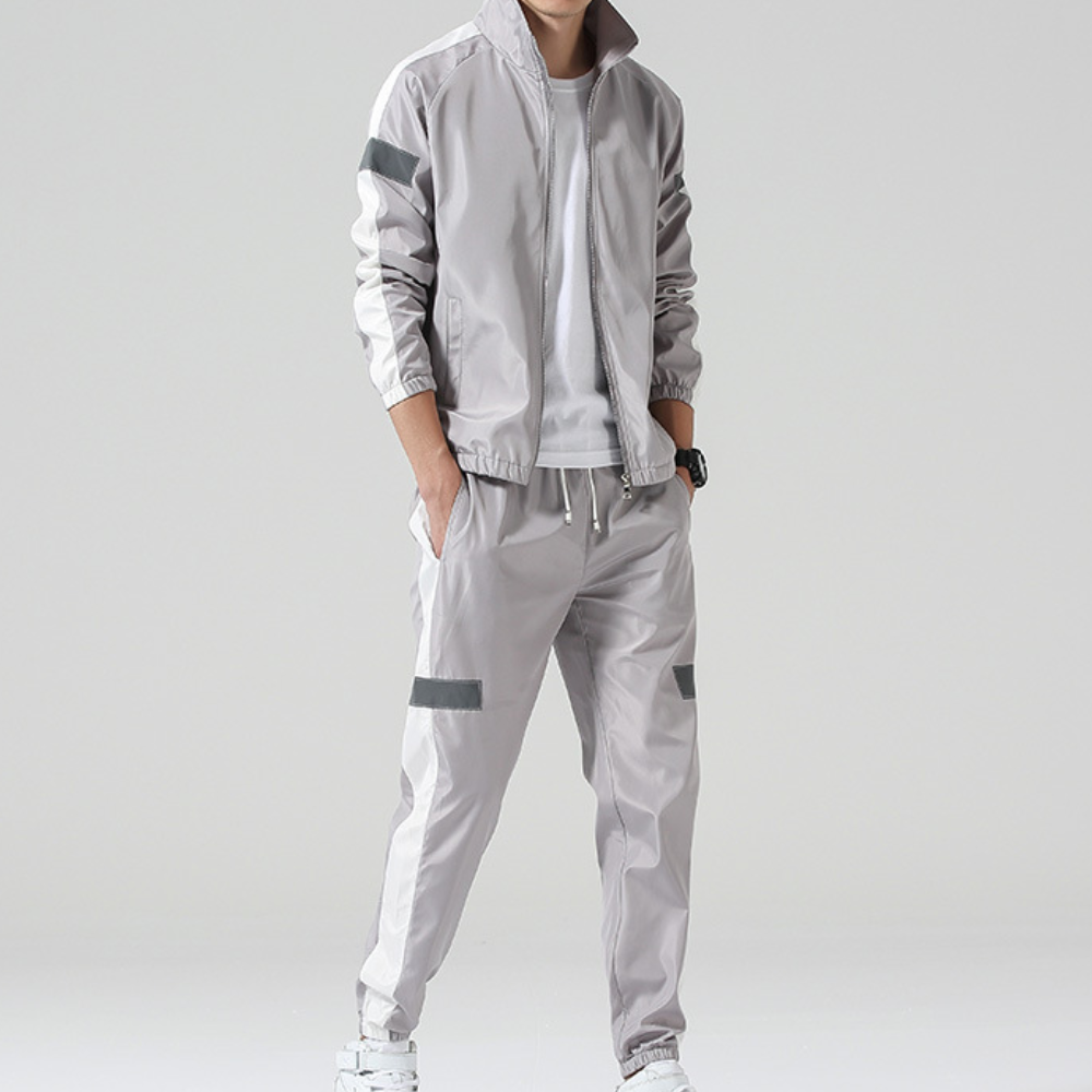 Sporty and Comfortable Tracksuit for Men - Milan-Grey-S-The Livary