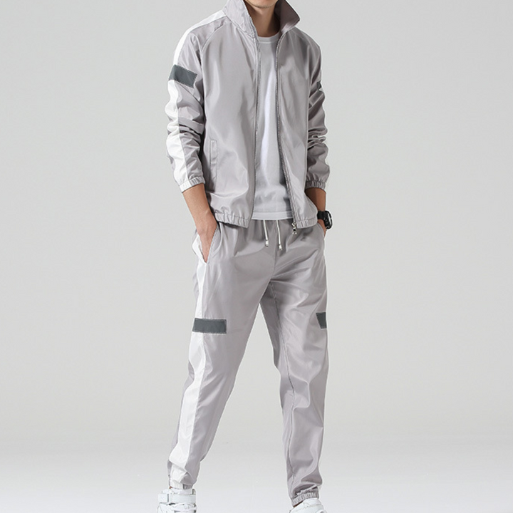 Sporty and Comfortable Tracksuit for Men - Milan-Grey-S-The Livary