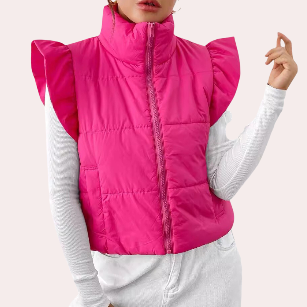 Short Padded Women's Gilet - Romy-Pink-XS-The Livary