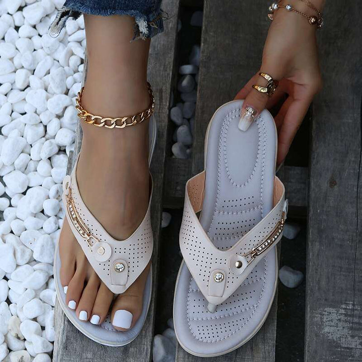 Orthopaedic Flip-Flops – Marisole-White-4.5-The Livary