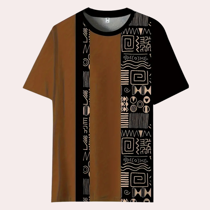 Casual T-Shirt with Colour Blocks for Men - Milo-S-The Livary