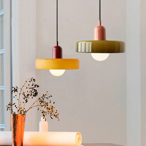 Hanging Ceiling Lamp - NordicLuxe-White-Red-25 x 18 cm-The Livary