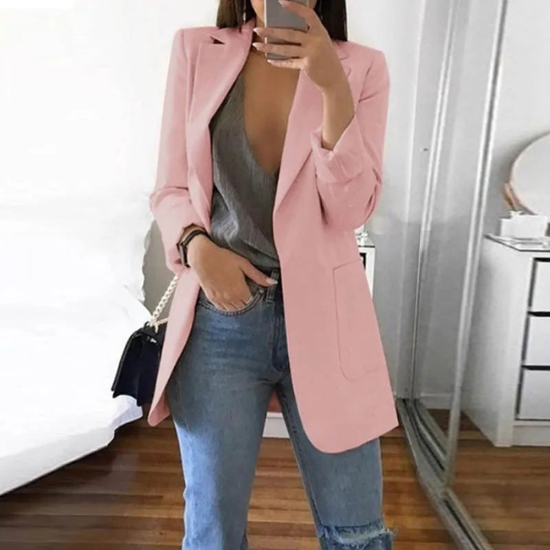 Stylish Elegant Streetwear Blazer - Serena-Pink-S-The Livary