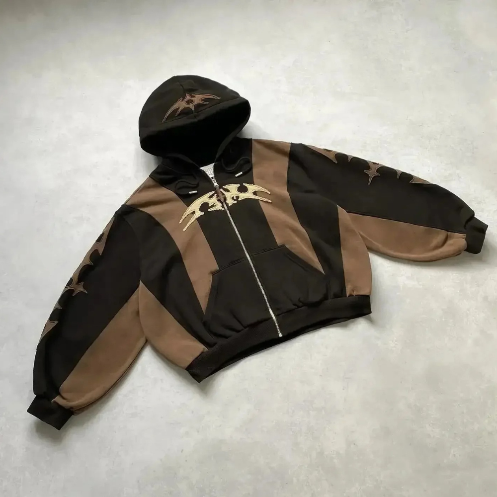 Classic Ladies Hoodie - Noa-Black Brown-XS-The Livary