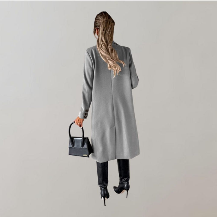 Stylish Long Winter Coat for Women - Elara-Pink-S-The Livary