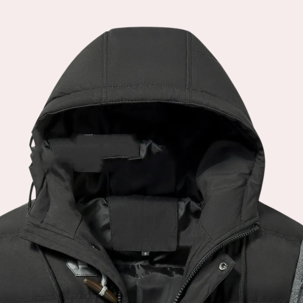 Trendy Warm Winter Jacket for Men - Raphael-Black-S-The Livary