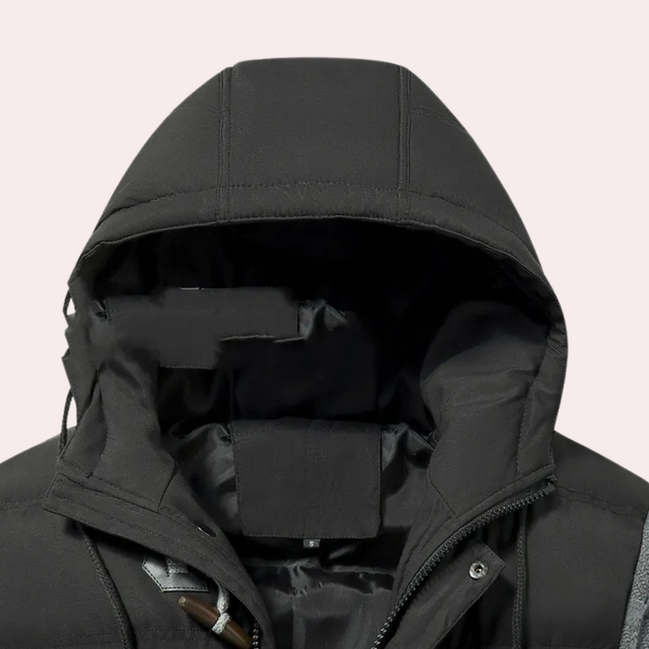 Trendy Warm Winter Jacket for Men - Raphael-Black-S-The Livary