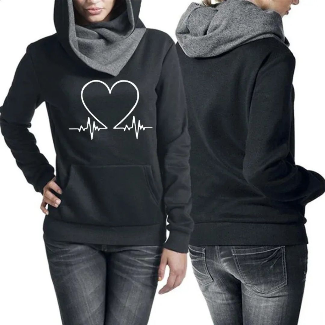 COMFORTABLE WOMEN'S TWO-PIECE TRACKSUIT - WARMFLEX™-Black-S-The Livary