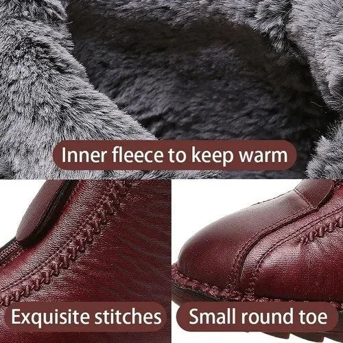 Ladies' Winter Ankle Boots - CozyStep-Red-2.5-The Livary