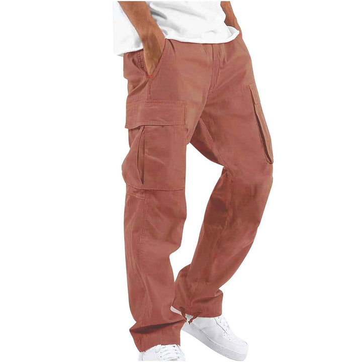 Howard - Casual Cargo Trousers for Men-Red-S-The Livary