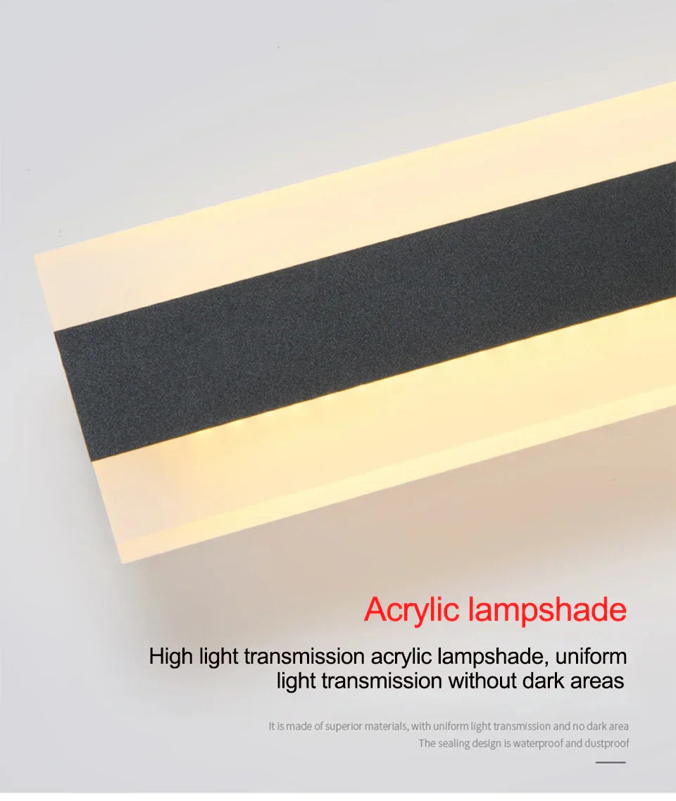 Waterproof Outdoor Wall Lamp - AquaLume-Warm White-11.81 x 3.54 inches 9W-The Livary