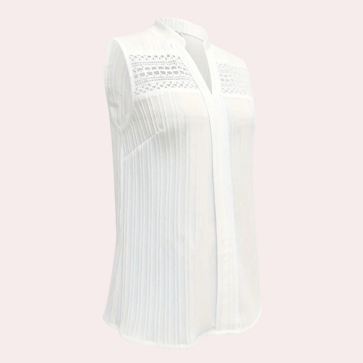 Stylish White Top for Women - Romy-XS-The Livary