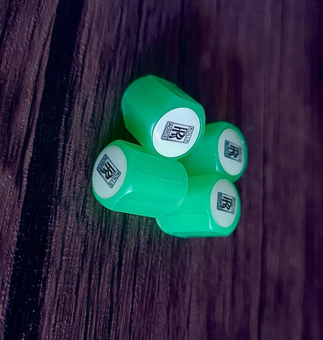 Set of 4 Glow-in-the-Dark Valve Caps with Logo – LuxaGlow-Rolls-Royce-The Livary
