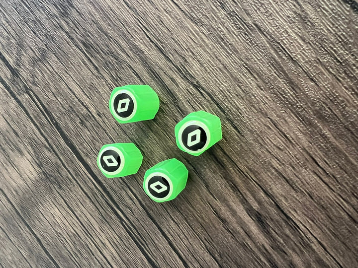 Set of 4 Glow-in-the-Dark Valve Caps with Logo – LuxaGlow-Renault-The Livary