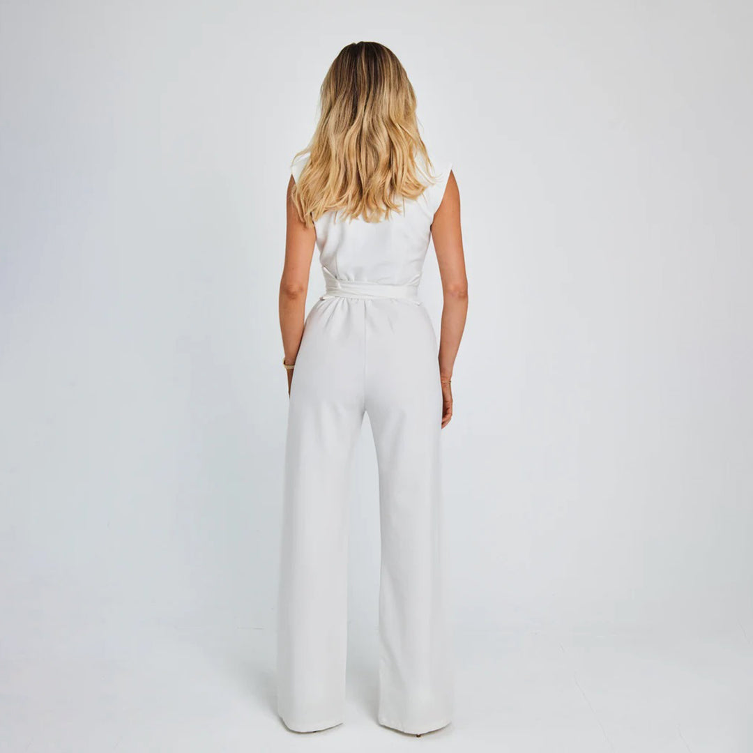 Comfortable Jumpsuit for Women - Lucia-White-S-The Livary