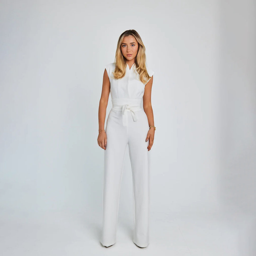 Comfortable Jumpsuit for Women - Lucia-White-S-The Livary