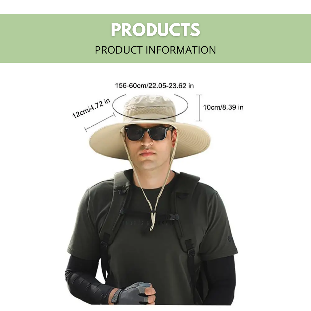 Outdoor sun hat with integrated solar fan – CoolBreeze Solar-A-The Livary