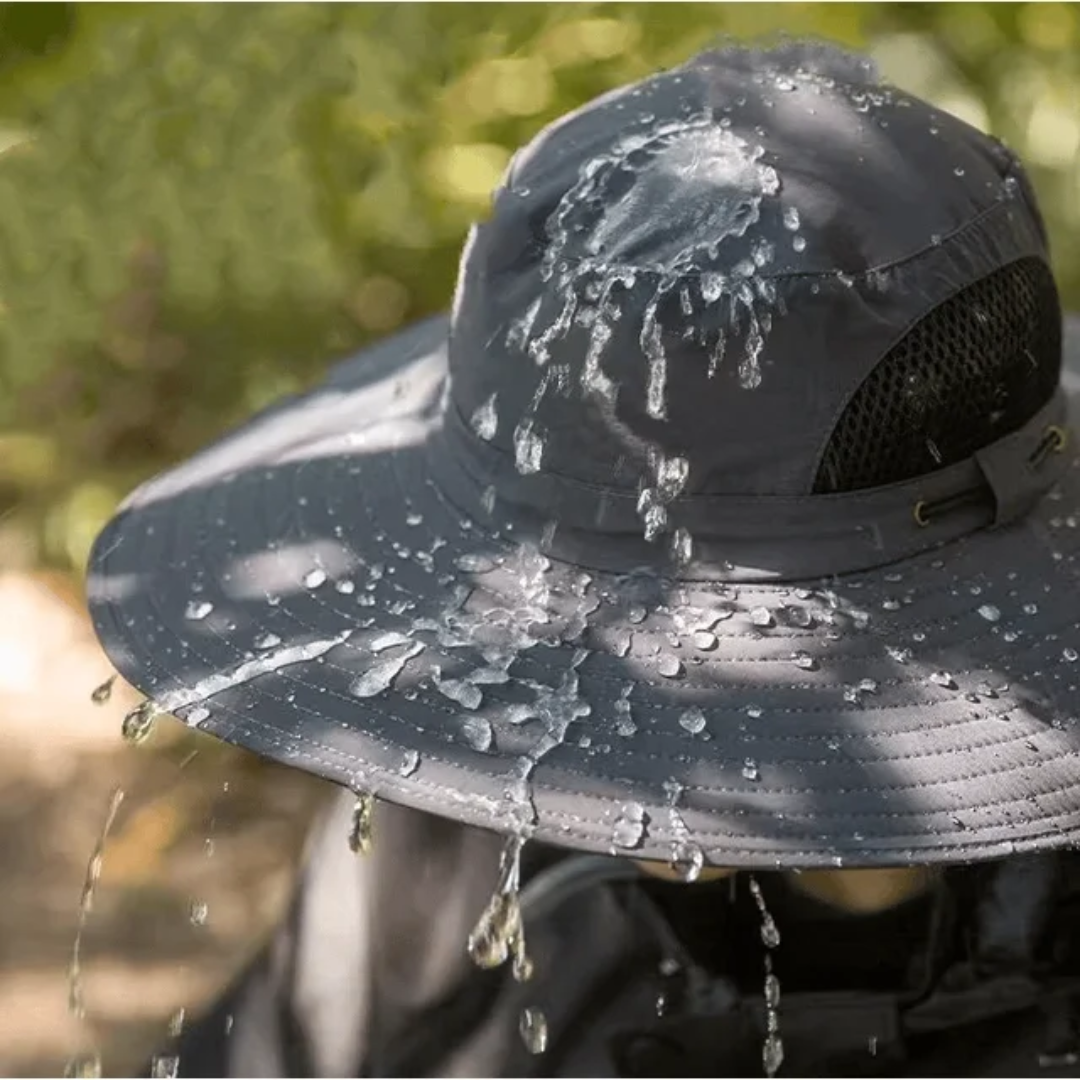 Outdoor sun hat with integrated solar fan – CoolBreeze Solar-A-The Livary