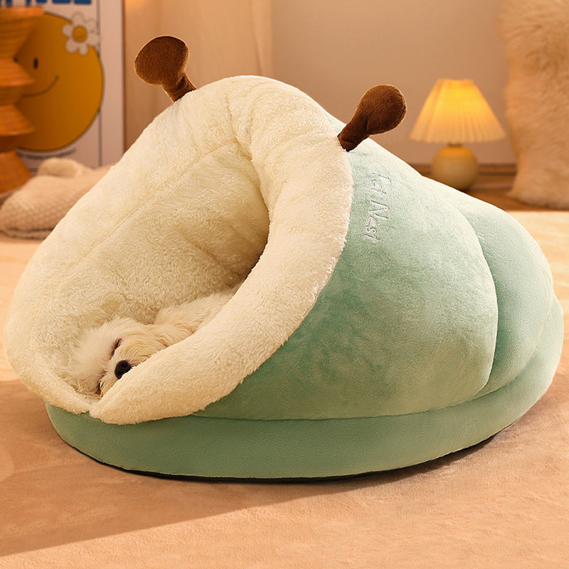Soft Snuggle Bed for Cats and Dogs - SnugglePaw-Green-S-The Livary