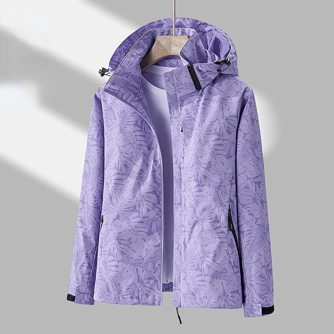 Windproof Ladies Jacket with Hood - Ayla-Purple-M-The Livary