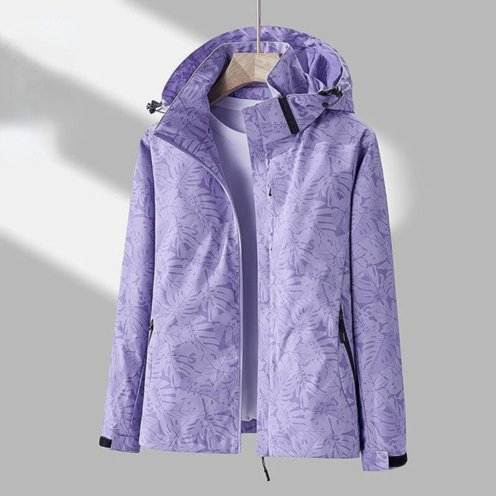 Windproof Ladies Jacket with Hood - Ayla-Purple-M-The Livary