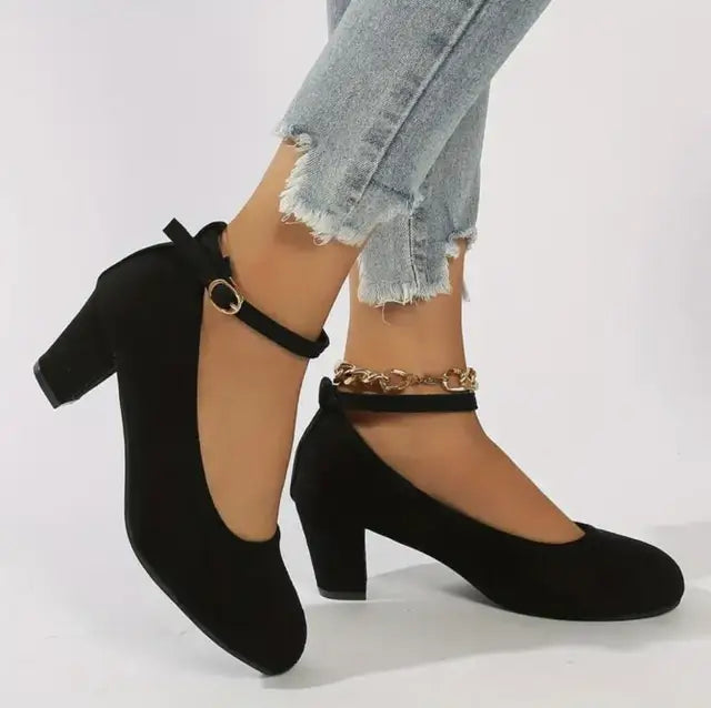 Orthopaedic Elegant Ladies' Shoes with Ergonomic Design – Celeste-Black-3-The Livary