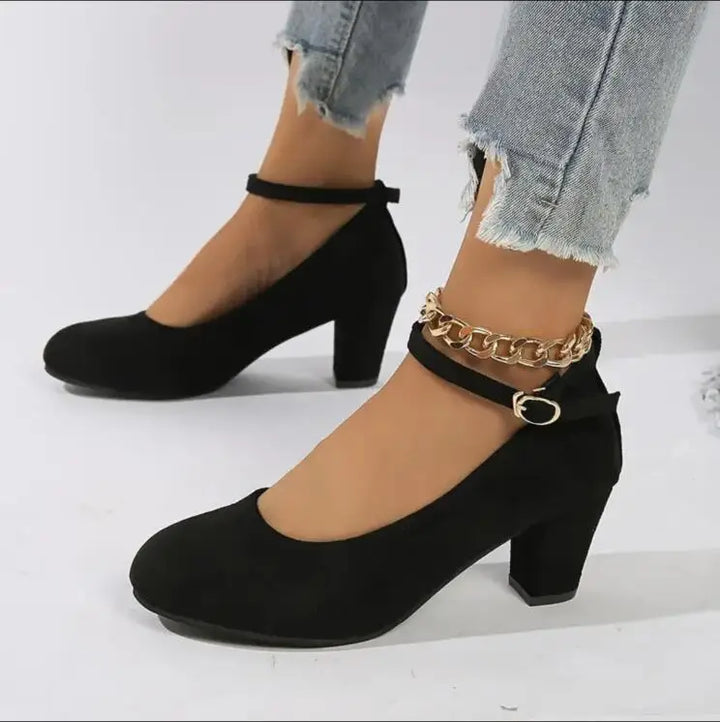 Orthopaedic Elegant Ladies' Shoes with Ergonomic Design – Celeste-Black-3-The Livary