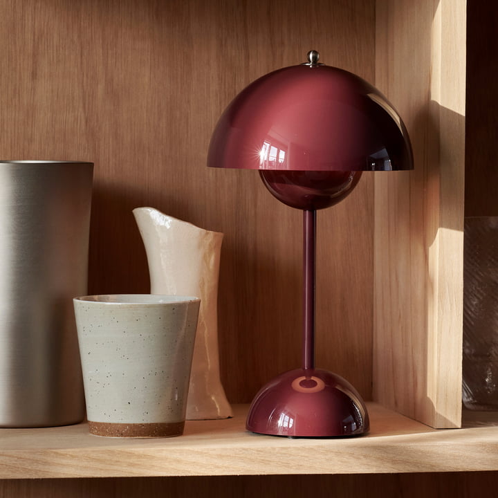 LED Table Lamp - MoonGlow-Bordeaux red-The Livary