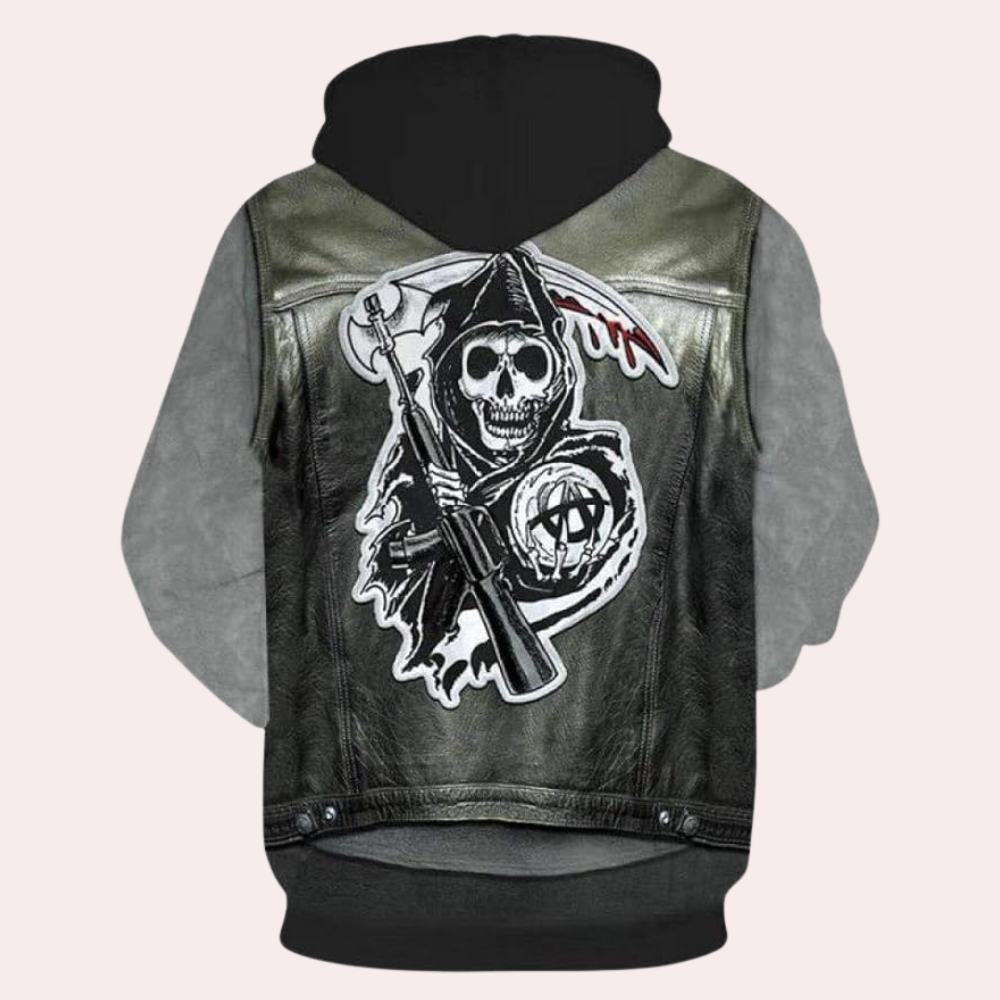 Casual Hoodie with Unique Print for Men - Mason-S-The Livary