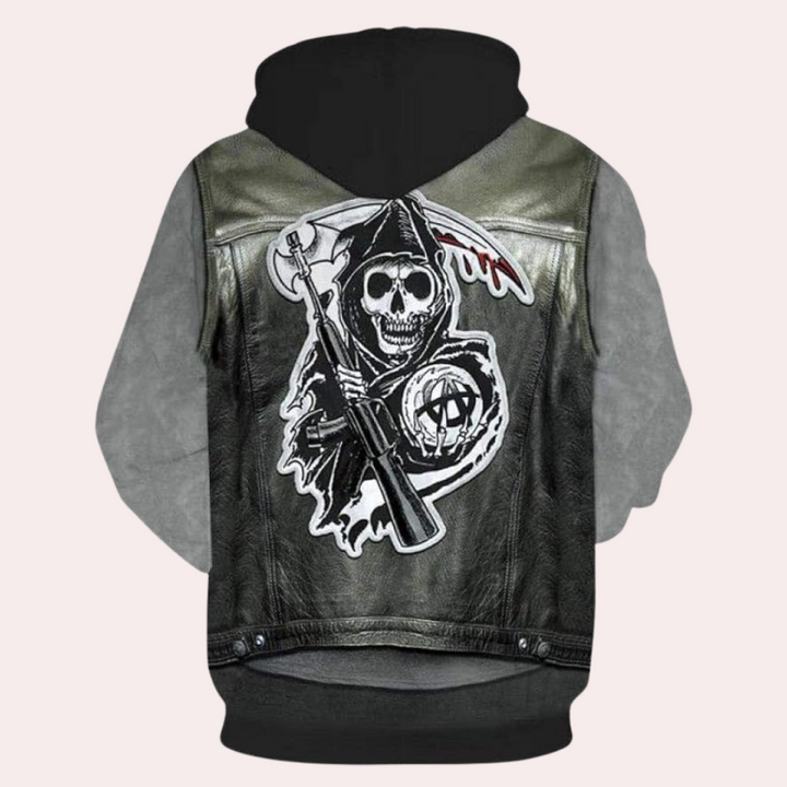 Casual Hoodie with Unique Print for Men - Mason-S-The Livary