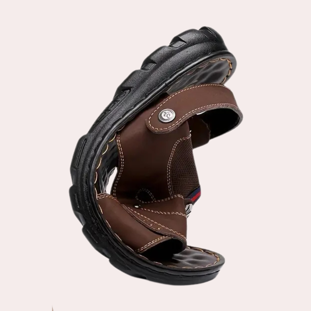 Casual Learning Sandals for Men - Leon-Black-6-The Livary
