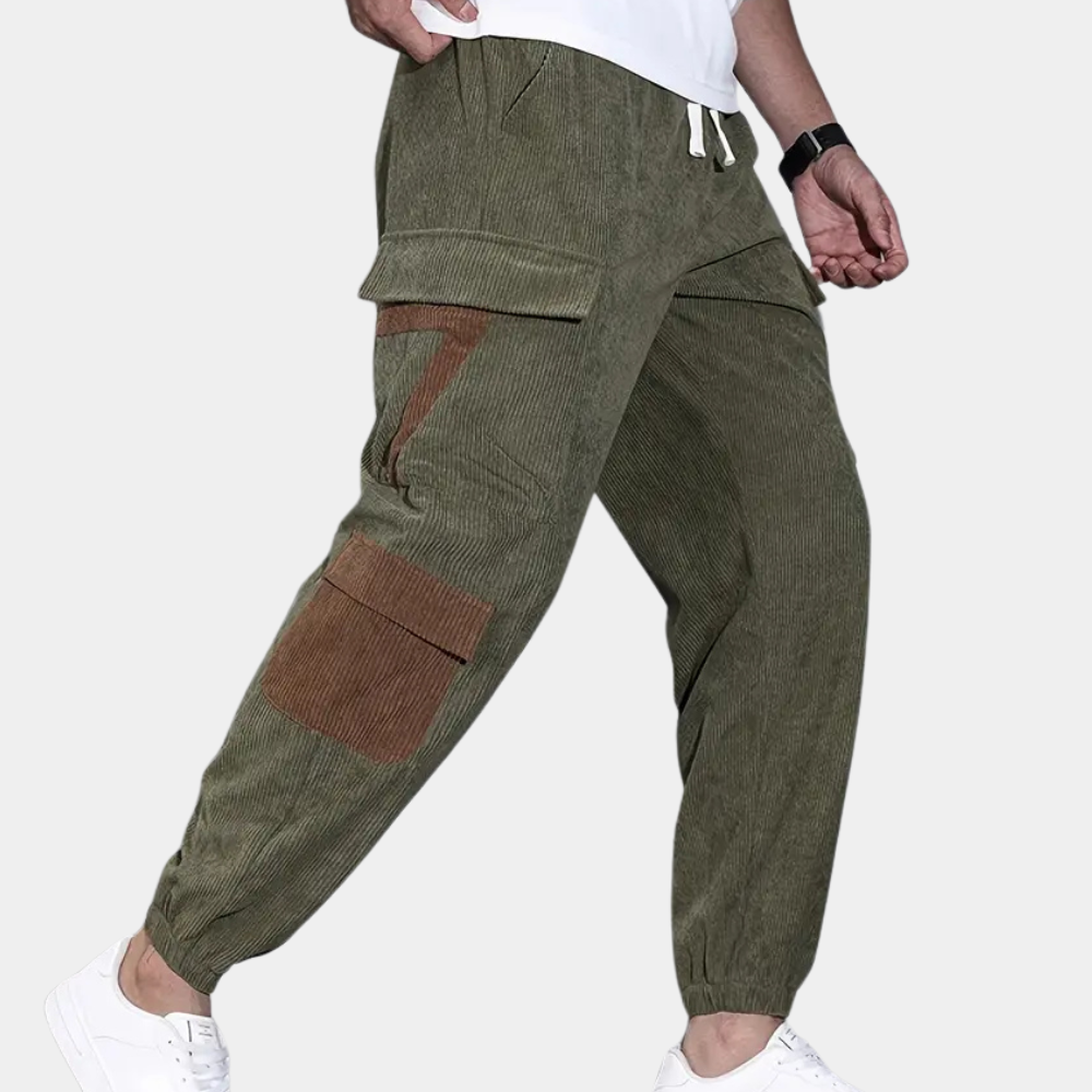Casual Baggy Cargo Trousers for Men - Zane-Green-XS-The Livary
