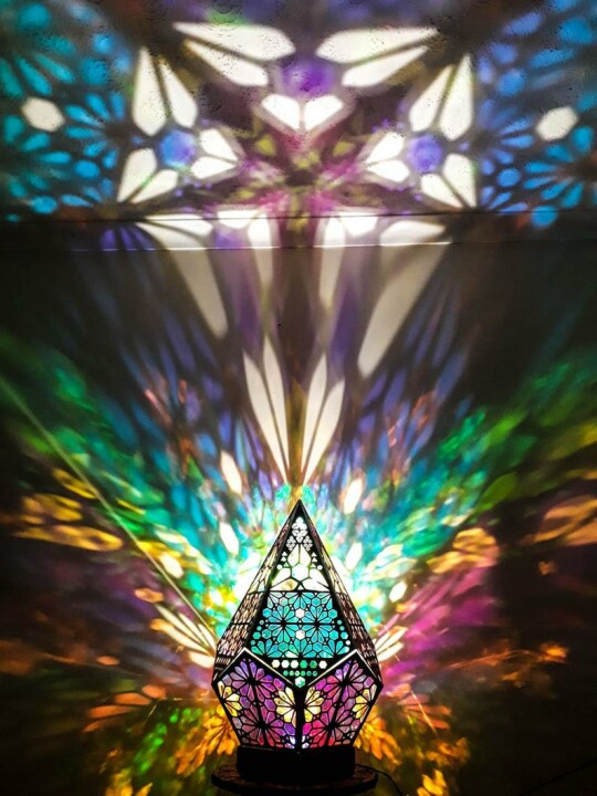 Stained Glass Style LED Table Lamp - LumiAura-The Livary
