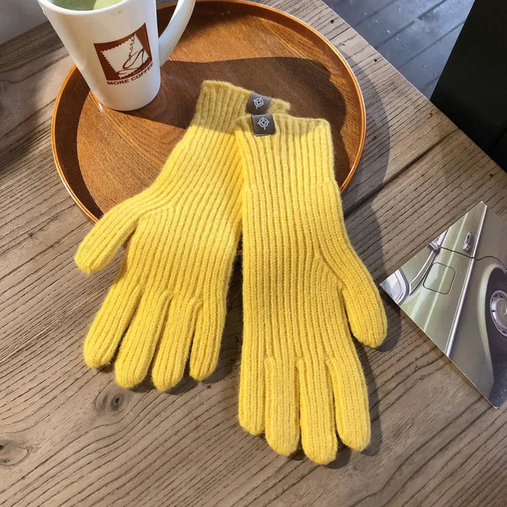Comfortable Women's Gloves - Isolde-Yellow-The Livary