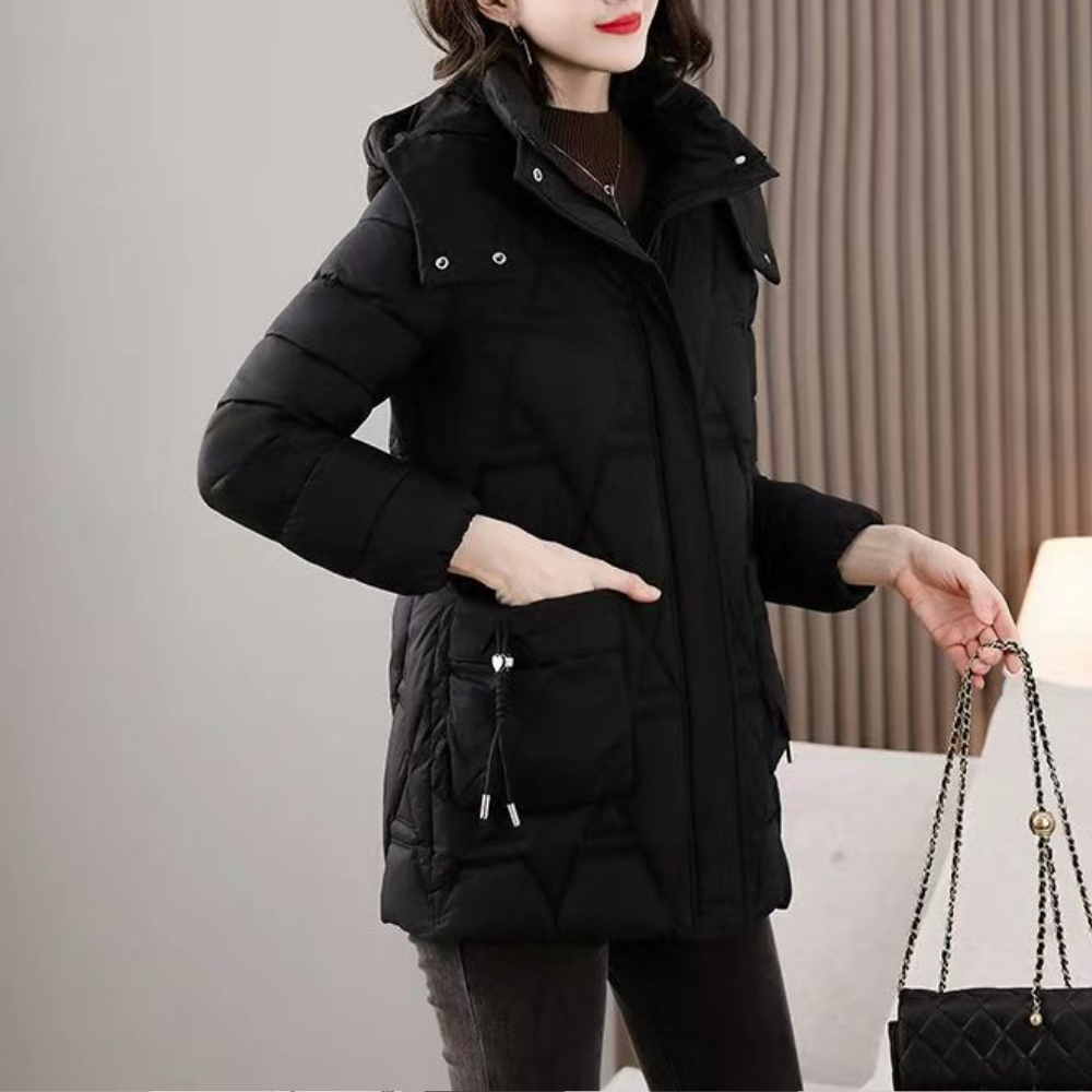 Stylish Quilted Ladies Jacket - Romy-Black-XS-The Livary