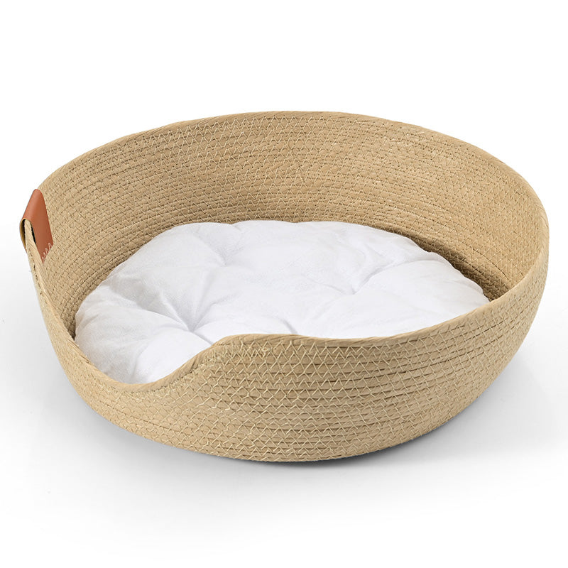 Handmade Comfortable Bed for Cats - LuxeSnooze-Cradle + white bed-S-The Livary