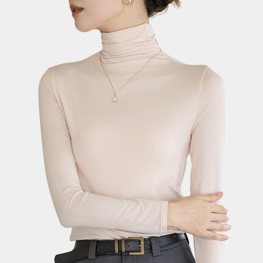 Trendy Ladies Turtleneck - Sienna-Pink-XS-The Livary