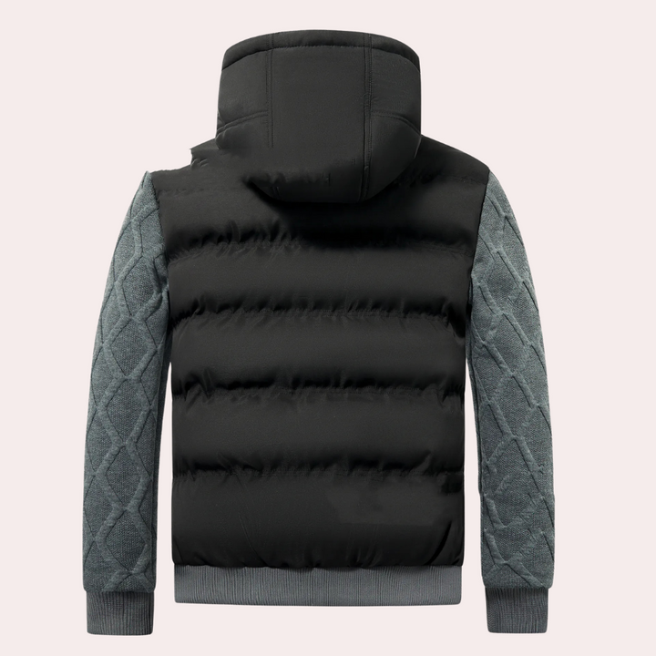 Trendy Warm Winter Jacket for Men - Raphael-Black-S-The Livary