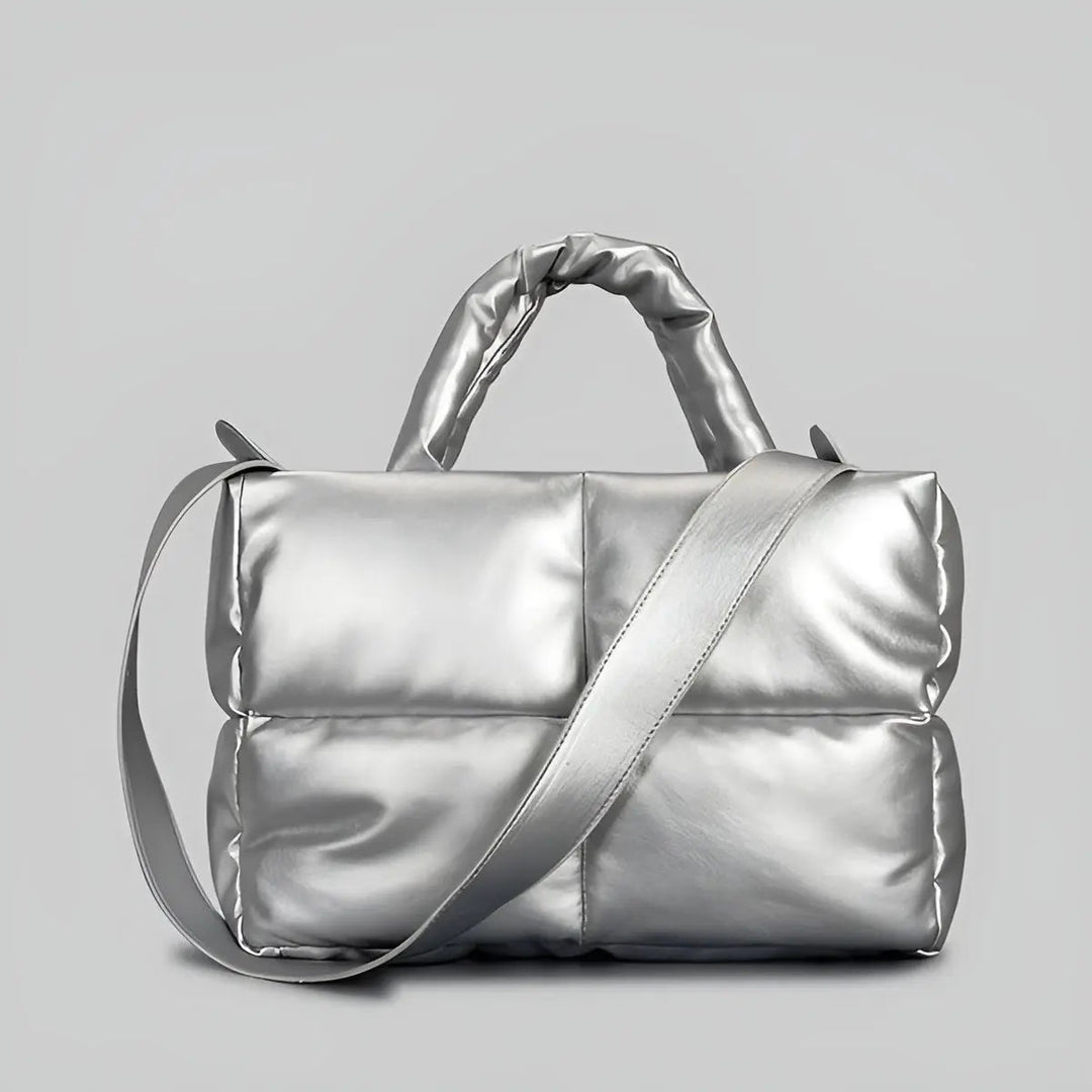 Stylish Quilted Ladies Designer Bags - Sofia-Silver-The Livary
