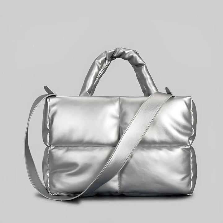 Stylish Quilted Ladies Designer Bags - Sofia-Silver-The Livary
