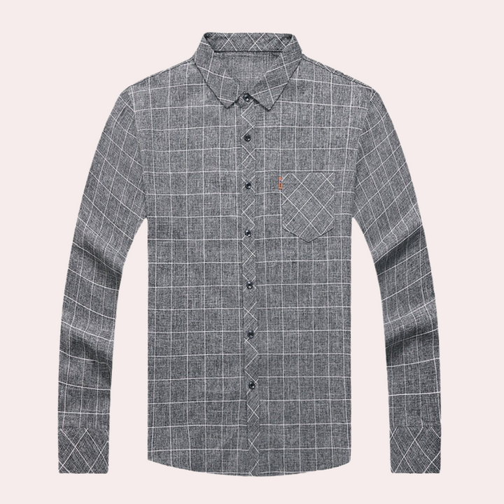 Classic Checked Men's Shirt - Thijs-Brown-S-The Livary
