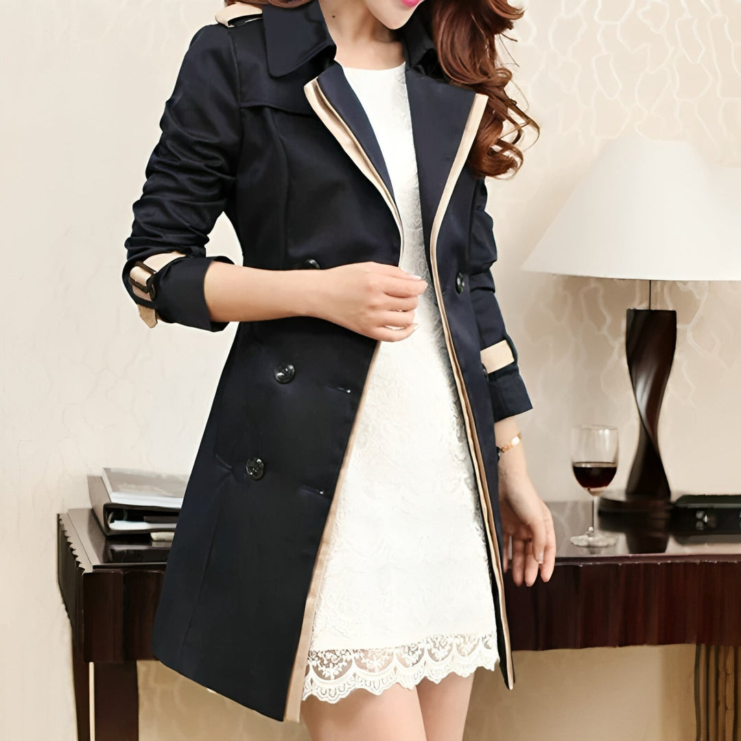 Long Women's Trench Coat - Sophie-Khaki-S-The Livary
